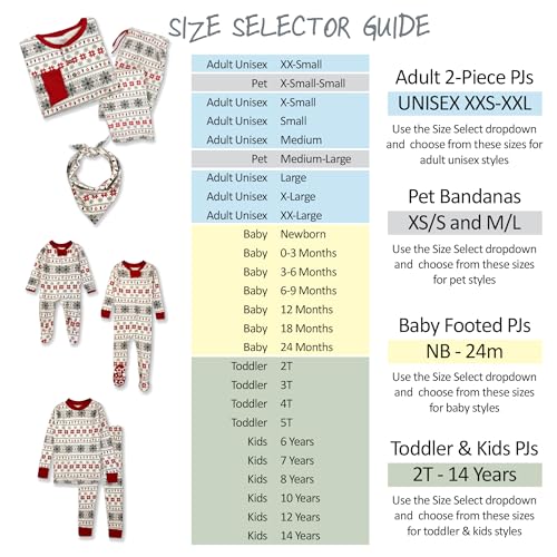 Image of Butterblu Family Jammies Matching Holiday Christmas Pajama Sets | GOTS Certified Organic Cotton for Baby, Toddler, Kids, Adults, and Pets, with Pockets, Perfect for Family Photos