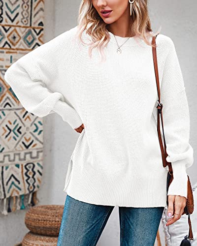 Imily Bela Womens Oversized Tunic Sweaters Fall Slouchy Long Sleeve Ribbed Knit Side Slit Pullover Jumper2