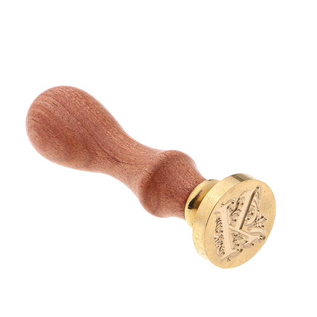 Juego de 10 sellos de cera clásicos con mango de madera para sobres K