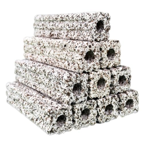 POPETPOP Aquarium Filter Block Aquarium Filter Media 10pcs Ceramic Bio Media Blocks Reusable Fish Tank Filter Media Filtration Material for Sump Tank Pond Fish Tank Fish Tank Filter Media