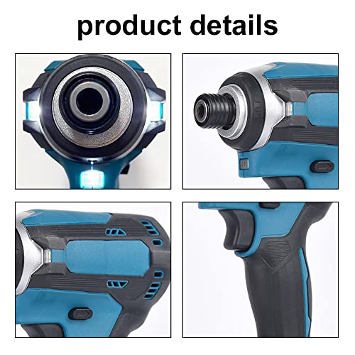 Weytoll 18V Impact Driver, 3 In 1 Electric Drill, Impact Wrench, Electric Screwdriver, Brushless Motor, Stepless Speed Regulation, Adjustable Rotation, Compatible With 18V Makita Battery, Blue #TOP4