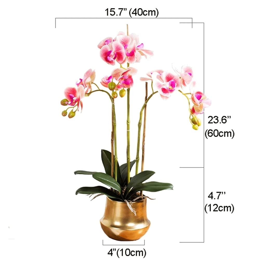 Orchidées artificielles en Soie, élégantes phalaenopsis, Fleurs artificielles Blanches pour Mariage, Maison, Bureau, fête, hôtel, terrasse.,White