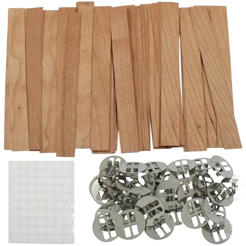 Set de 60 mechas de madera para velas