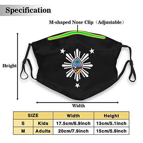 AngelDOU Iron Worker Skull Washable and Reusable Face Cover Cute Bandanas Neck Gaiter with Filters