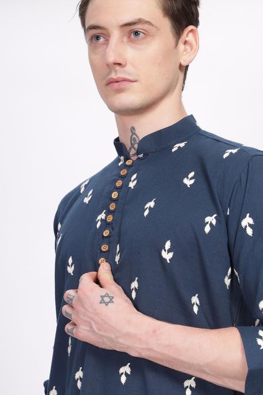 Image of BE ACTIVE Men's Traditional Embroidered Full Sleeves Kurta || Cotton Kurta for Men || Men Kurta for Wedding || Kurta for Men (A-SK1021 Parent)