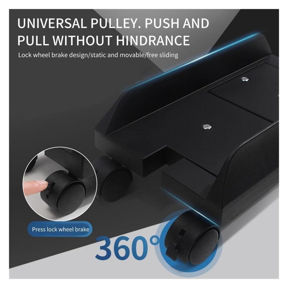 Akcesoria komputerowe CPU Holder Stand, Mobile Desktop PC Tower Stand with Rolling Wheels, Floor PC Mainframe Bracket, Adjustable Width Universal PC Holder Cart Stojak na wieżę komputerową