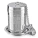 Teabloom Elegant Stainless Steel Loose Leaf Tea Infuser – Tea Connoisseur's Choice for White, Green, Oolong, Black, and Herbal Teas – Geometric Blossom Design – Small Size