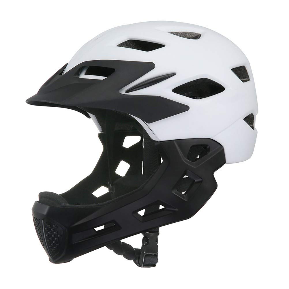 Casco Bici per Bambini Casco Integrale Bicicletta con Mento Staccabile per 3-13 Anni Ragazzi Donna Skateboard Monopattino BMX Roller Scooter