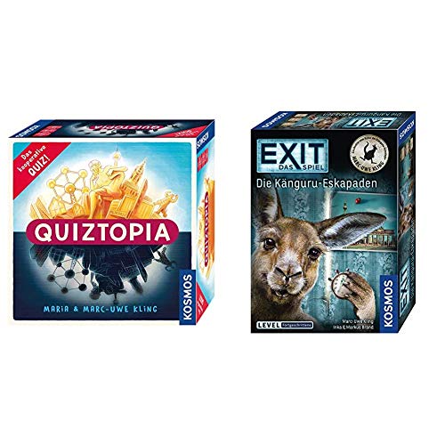 KOSMOS - Quiztopia - Gemeinsam gegen das Spiel, das kooperative Quiz von Marc-Uwe Kling & Das Spiel - Die Känguru-Eskapaden, für Fans von Marc-Uwe Klings Känguru-Geschichten, Level: Fortgeschrittene KOSMOS - Quiztopia - Gemeinsam gegen das Spiel, das kooperative Quiz von Marc-Uwe Kling & Das Spiel - Die Känguru-Eskapaden, für Fans von Marc-Uwe Klings Känguru-Geschichten, Level: Fortgeschrittene