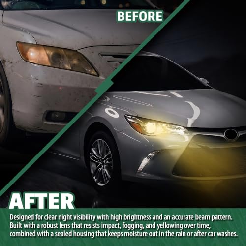 Image of GRAND ORANGE Headlight Assembly Front Left & Right Compatible with Toyota Camry 2015-2017 8115006860, TO2502222, 209610009 2PCS Clear Lens Chrome Housing Amber Reflector Replacement Headlamp Set