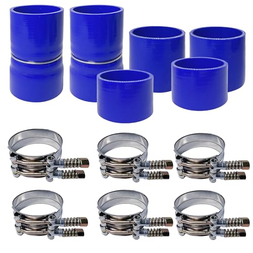 LSDZWORK Intercooler Boot & T Bolt Clamp for 1999-2003 Ford F250 F350 7.3L Diesel (Blue)