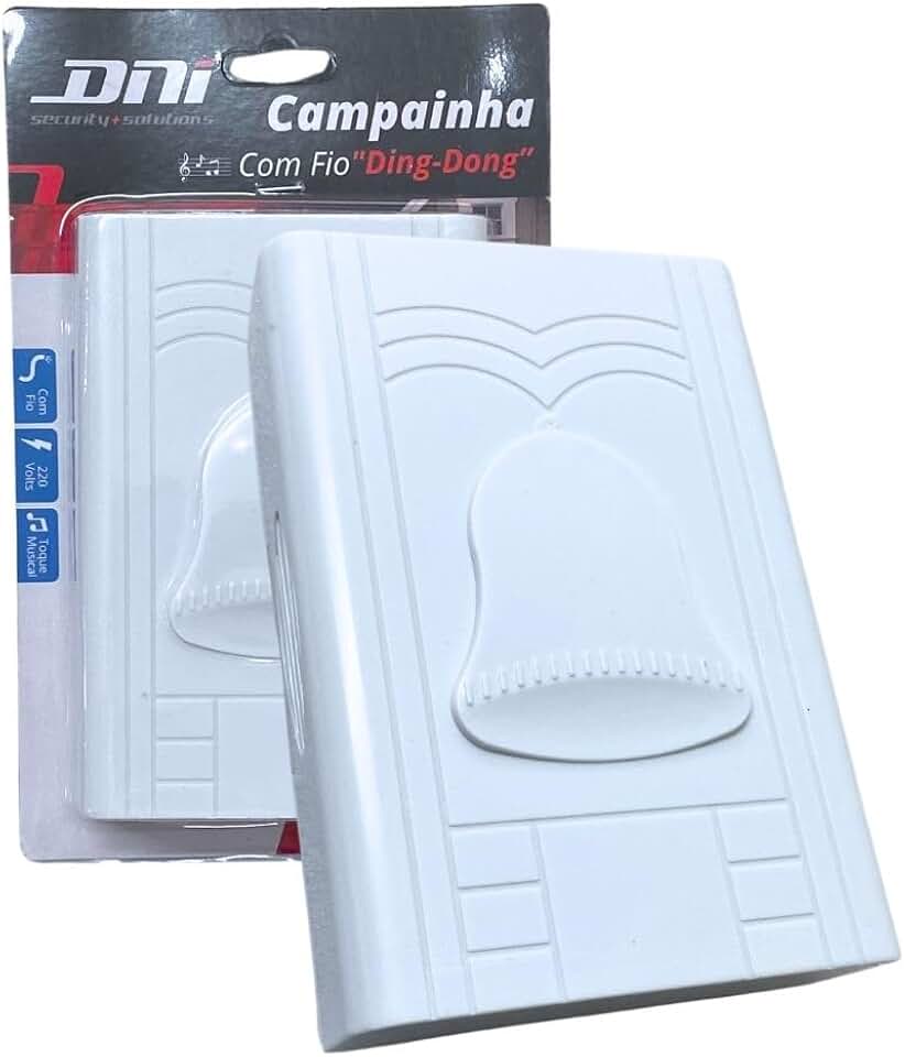 Campainha Musical "Ding Dong" Estilo Sino com Fio 220V, Key West - DNI 6332
