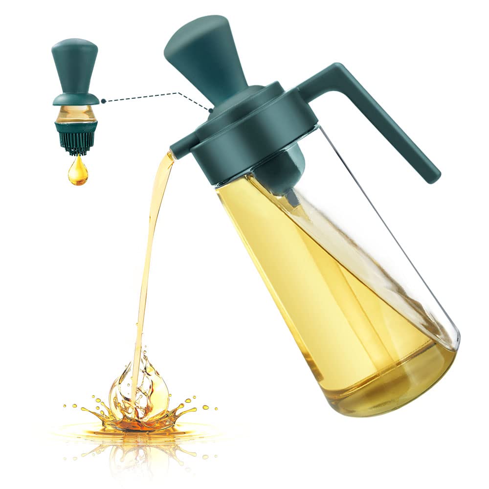 HoazHoald 3 in 1 Olive Oil Dispenser with Brush 18.6 oz Oil And Vinegar