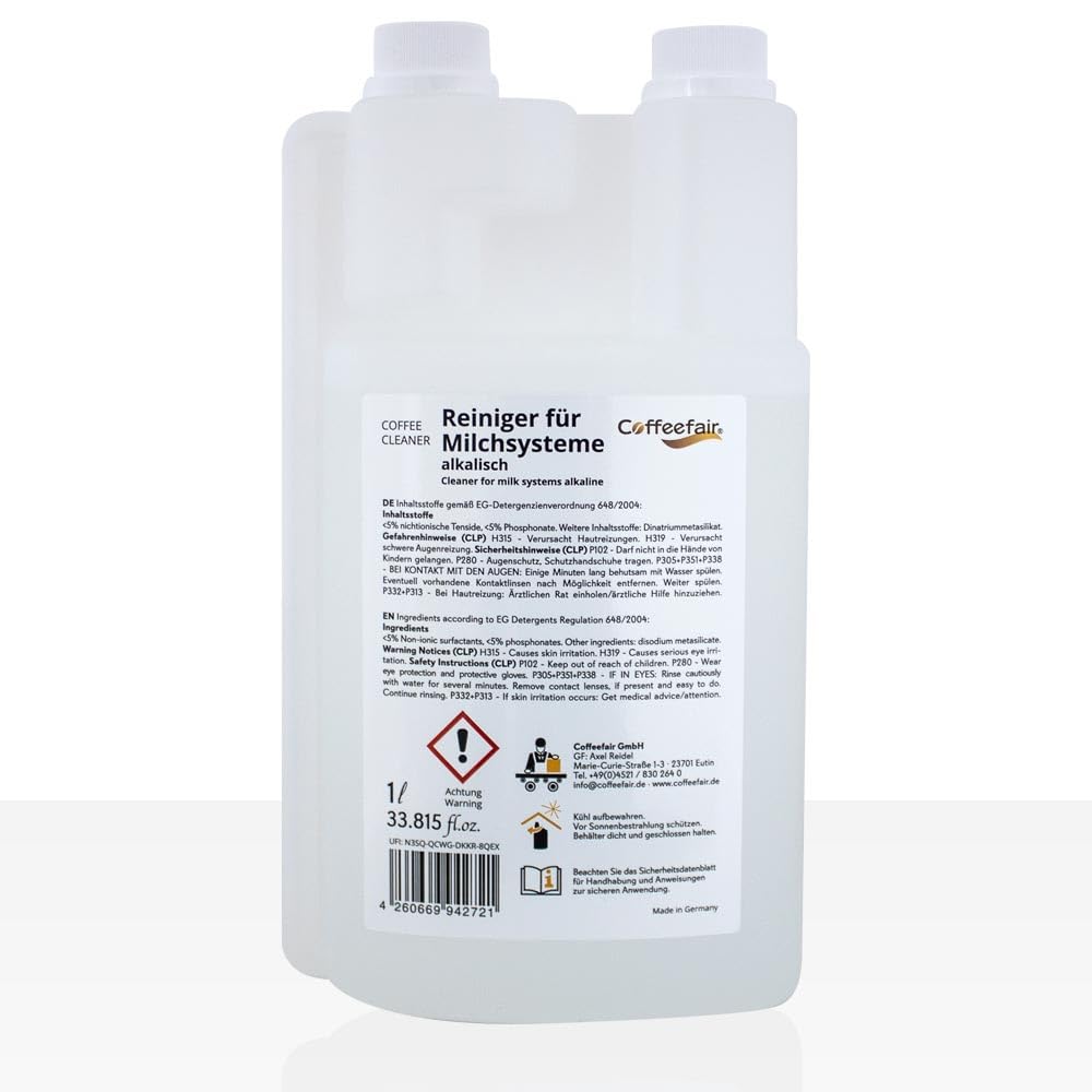 Coffeefair Reiniger für Milchsysteme alkalisch 10 x 1l Milchsystemreiniger für Franke