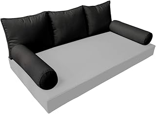 MH GLOBAL |SLIPCOVER ONLY| S3 Outdoor Bolster Backrest Pillow Covers Same Piped Crib AD109