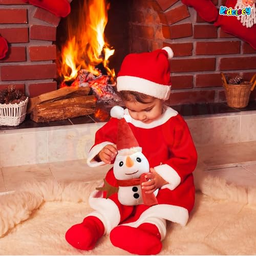 Image of Kidology Kids Plush Toy Pillow, Reversible Bunny, Cute Rabbit Sofa Pillow, Easter Bunny Stuffed Animal Cute Rabbit Plushie Birthday Gift for Boys Girls (Snowman Combo, Medium), Multicolor