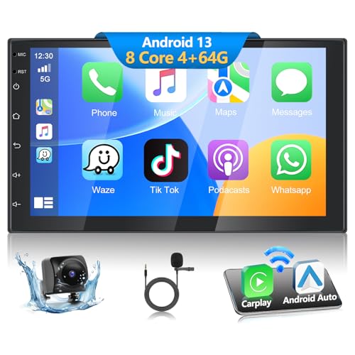 [Telecamera di retromarcia/Mirror Link/SWC] - Supporta l'ingresso di retromarcia HD (non incluso) e visualizza automaticamente l'immagine di retromarcia. Supporta la proiezione dello schermo del sistema IOS/Android (connessione USB) per i telefoni cellulari. Supporta il volante originale dell'auto per controllare l'autoradio, rispondere al telefono, cambiare canzone, ecc.