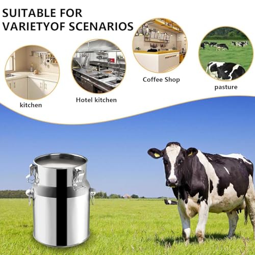 Contenedor de transporte de acero inoxidable a prueba de fugas, ideal para almacenar vino de leche y bebidas. Contenedor portátil y elegante para el hogar y los viajes