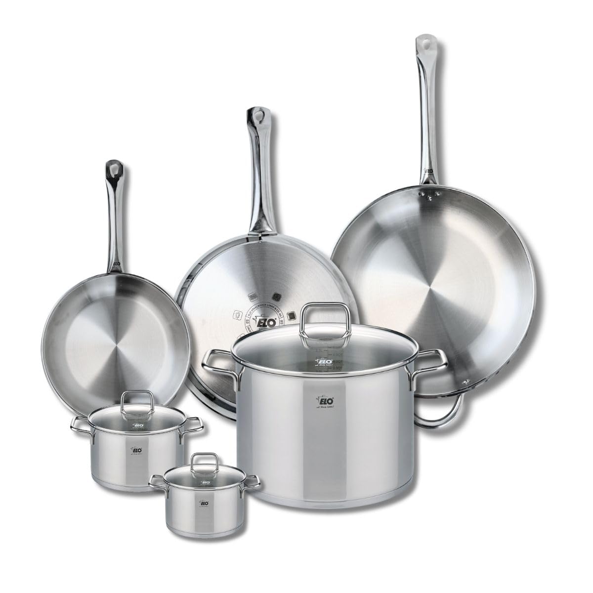 Batterie de cuisine ELO en inox pour cuisiner sur induction sans surchauffe ni déformation