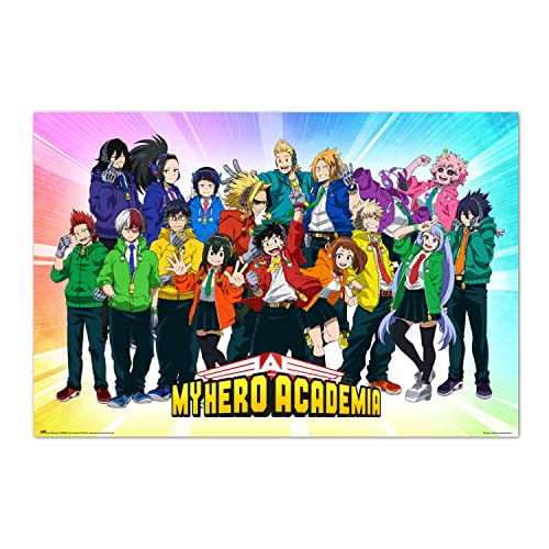 Grupo Erik Póster My Hero Academia hero fes. - Folhas decorativas 61 x 91,5 cm a cores | Pósteres para parede ideal decoração de quarto