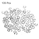 sourcing map 100 Stück 4mm Externe Sicherungsringe C-Klipp Sicherung Ringe der Welle 304 Edelstahl