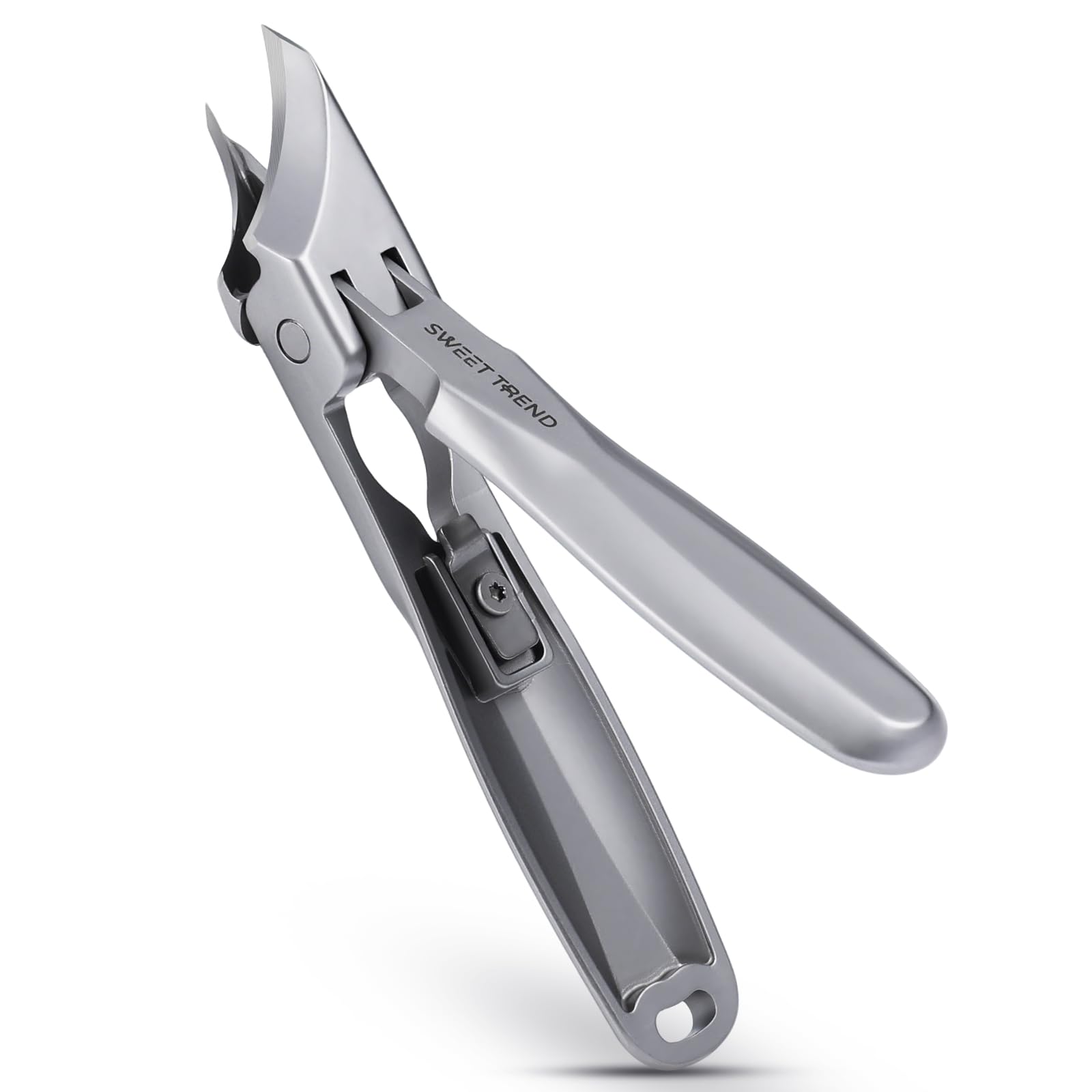 Ingrown Nail Clippers Angled Curved: Professional Slanted Curved Blade Clipper for Thick Toenail and Ingrown Fingernail - Stainless Steel Wide Jaw Opening Nail Toe Cutter for Seniors, Men and Women