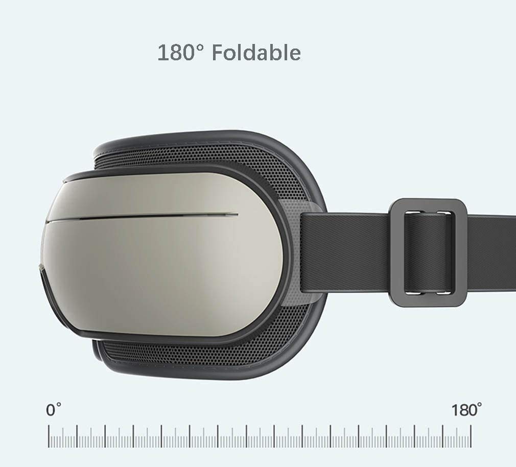 Massager de ojos con calor, vibración, presión de aire Bluetooth inalámbrico Música recargable 4 Modos de trabajo Masajeador de terapia de ojos para aliviar Fatiga ocular Dark Circles Ojos secos