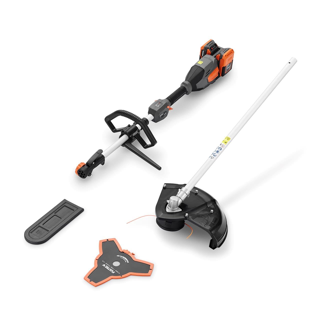 Herramienta multifunción 3 en 1 FUXTEC FX-E2MTSET • 40 V • Desbrozadora a batería con Accesorio de Motosierra y Cortasetos • Cortabordes • Desbrozadora con Acoplamiento rápido • Herramienta combinada