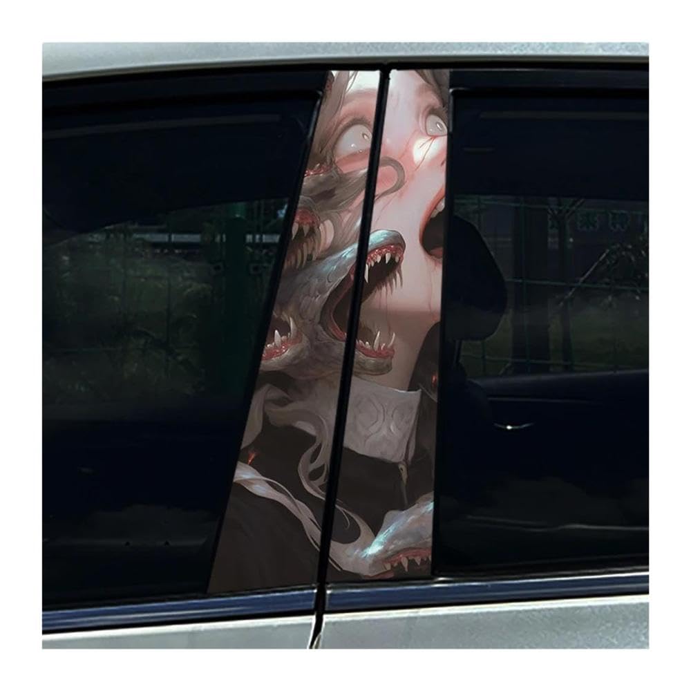 Autocollants de pilier B de voiture imperméables anti-UV pour colonne centrale - 2 pièces