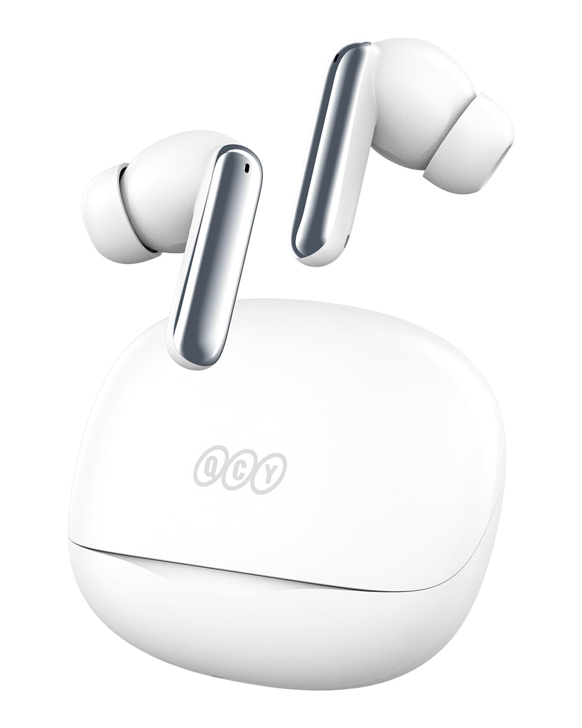 QCY MeloBuds N50 Adaptive Noise Cancelling Wireless Earbuds, Bluetooth 5.4 Earphones with Studio Sound Quality, AI-powered Clear Calls, Dual Device Connection, Fast Charging, Comfort fit