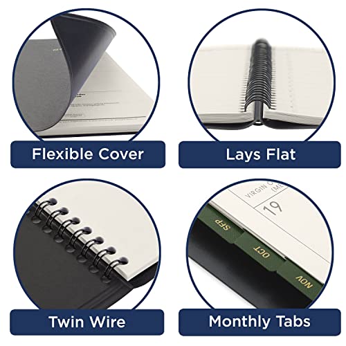 At-A-Glance 2024 Monthly Planner, 9" X 11", Large, Spiral Bound, Recycled, Monthly Tabs, Black (70260G0524) #TOP6