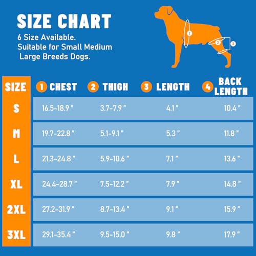 Image of Dog Knee Brace for Hind Legs- Adjustable Dog Leg Brace for Both Back Leg Helps with Torn ACL, Luxating Patella, Ligament Injuries & Arthritis, 3XL