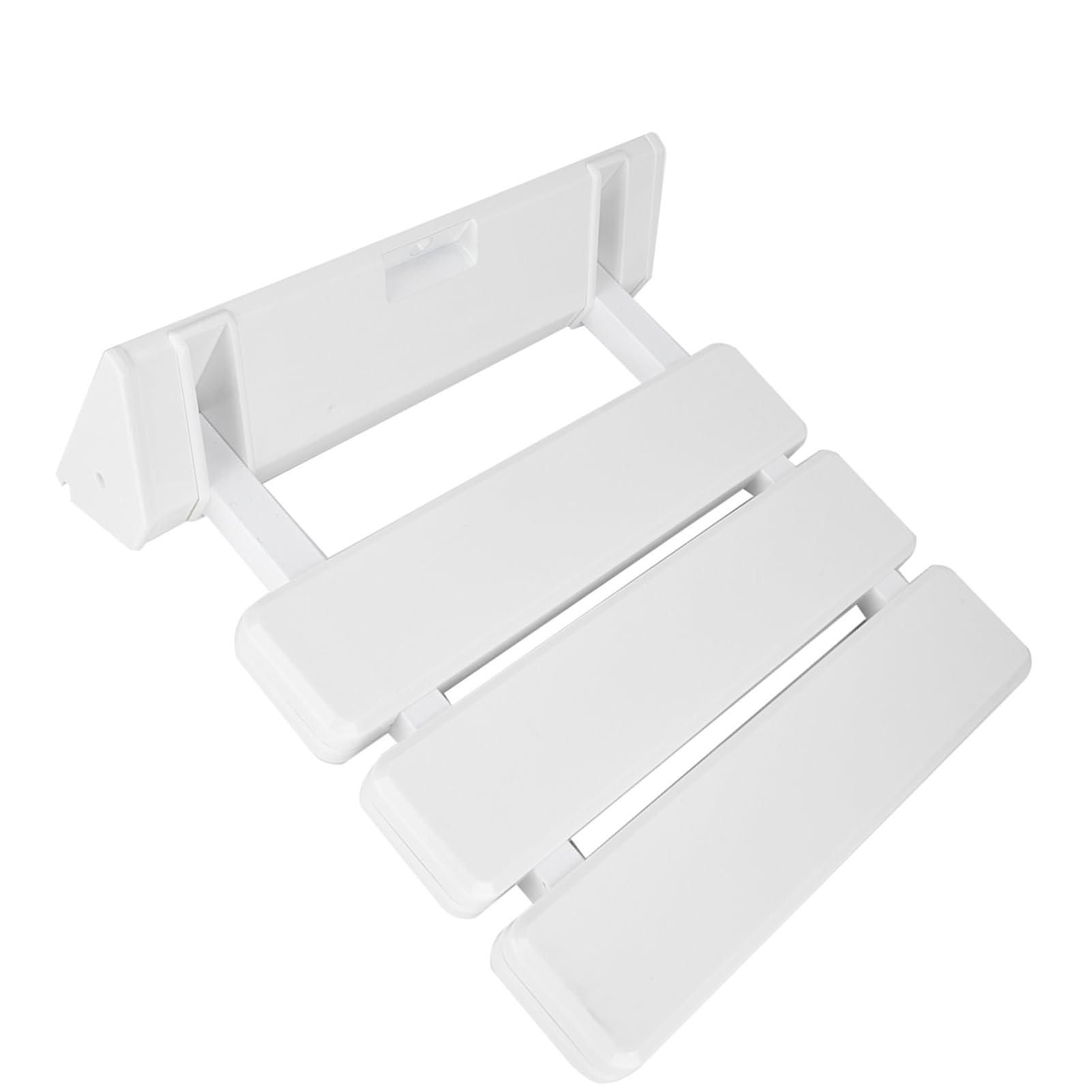 Asiento de Ducha Plegable de Hoja abatible para Montar en la Pared, Banco de baño Plegable, Silla de Ducha montada en la Pared Que Ahorra Espacio, con Estructura de ABS Blanco y
