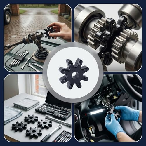 6 Stück Auto Lenksäulenkupplung, flexible Kupplung für Lenksäule, Ersatzteil aus Kunststoff zur Reduzierung von Spiel, Geräuschen und Vibrationen, passend als Austausch bei Verschleiß