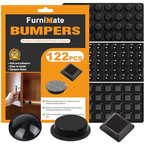 Adhesive Rubber Feet 122PCS Black Sticky Pads