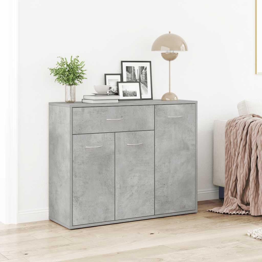 vidaXL Szafka, szarość betonu, 88x30x70 cm, materiał drewnopochodny
