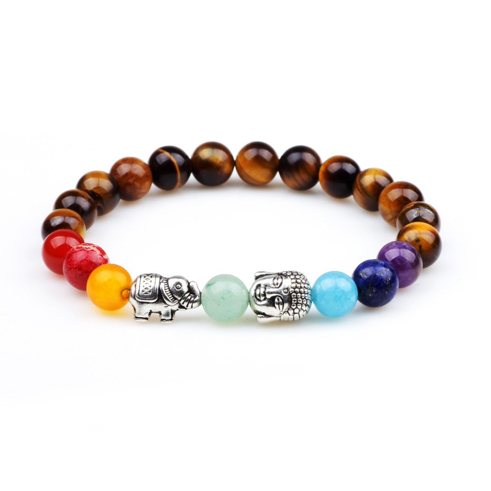 Yellow Chimes Breads Bracelet for Women Dvine Collection Tigers Eye Lucky Elephant 7 Chakra Healing Bracelet for Men and Women (Unisex Bracelet) (B0778LNNLC) Amazon Price History, Amazon Price Tracker