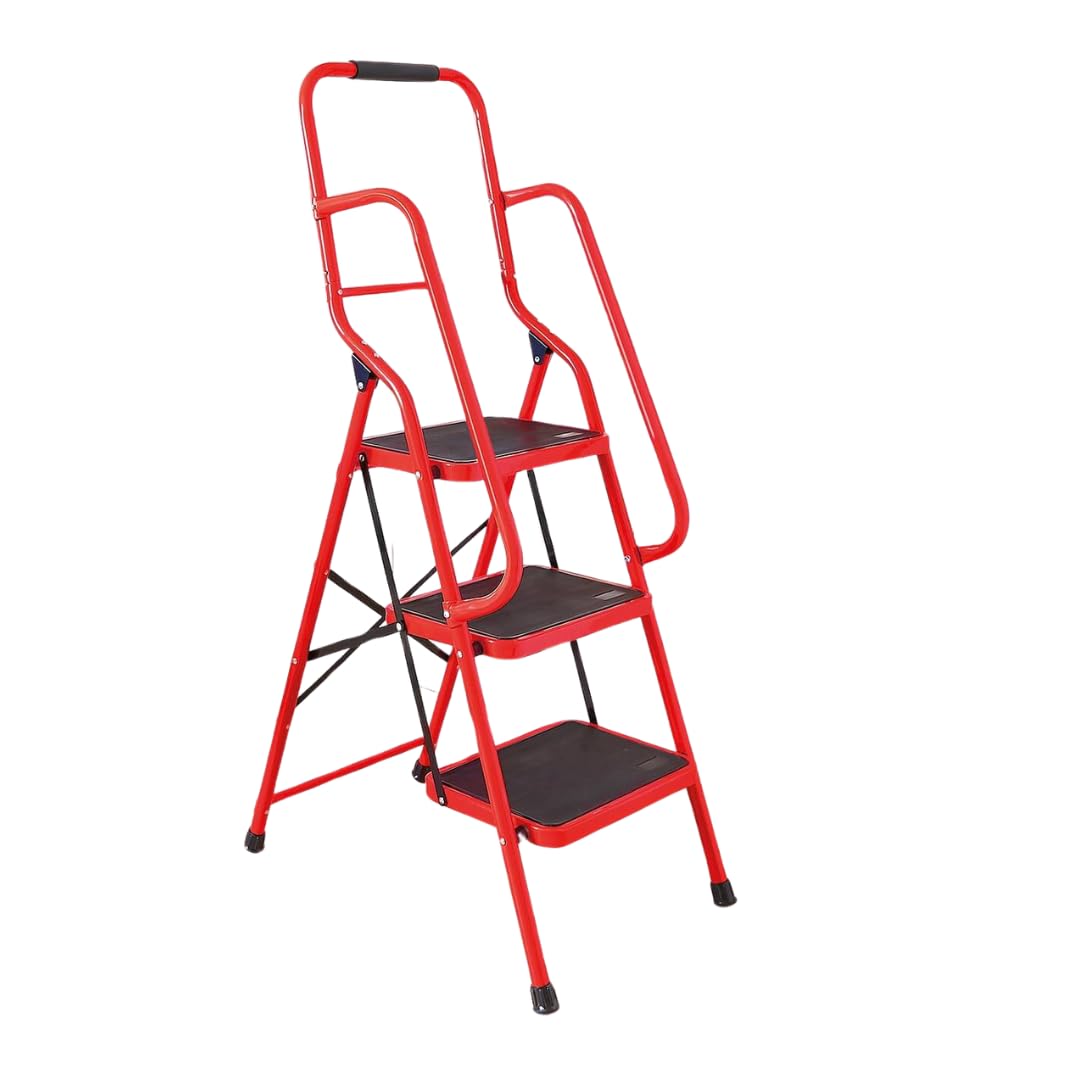 Coopers of Stortford Red 3-Step Safety LadderAccess Hard-To-Reach Places With ReassuranceSuper-StableH146Cm from B&Q