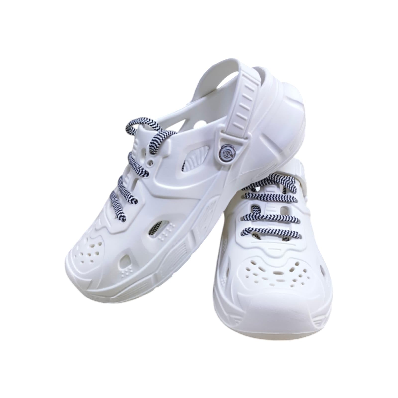 Sneaker-Style Clog Sandals with Laces White-picture-14