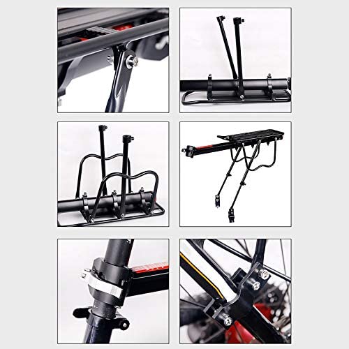 Portapacchi Bici, Portapacchi Posteriore per Bicicletta in Lega di Alluminio Durevole, sgancio rapido, Regolabile, portabagagli, Accessori Ciclismo