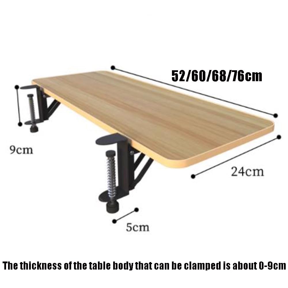 Vassoio estensibile da scrivania pieghevole con capacità di carico di 25 kg, piattaforma per tastiera in legno di teak giallo, per organizzare la scrivania, accessori e organizzatori per spazi di