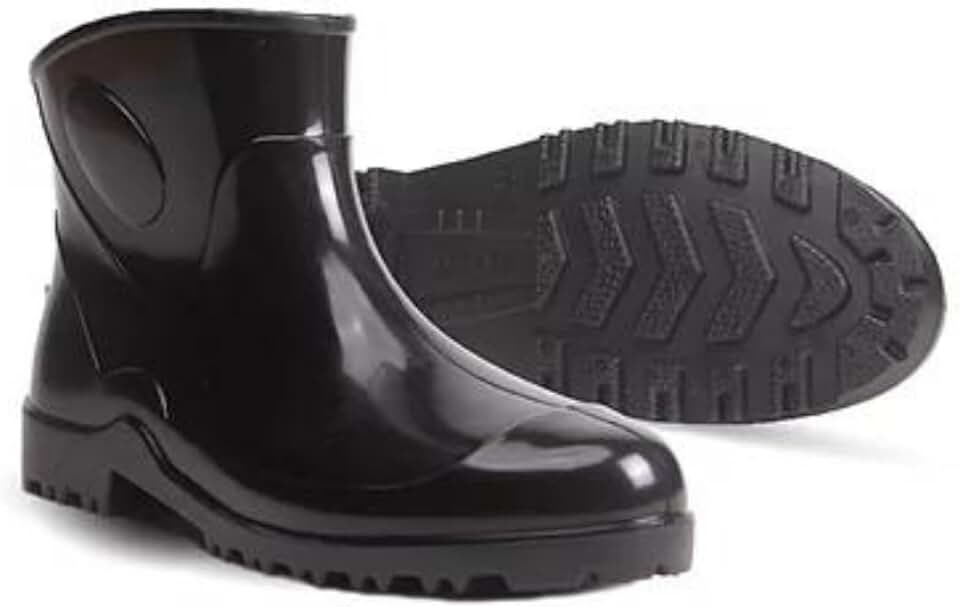 Bota Galocha Borracha Pvc Forrada Cano Curto Açougue Limpeza (Preto, 42)