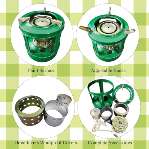 Réchaud à kérosène portable multi-combustibles avec 8 mèches pour camping - 6