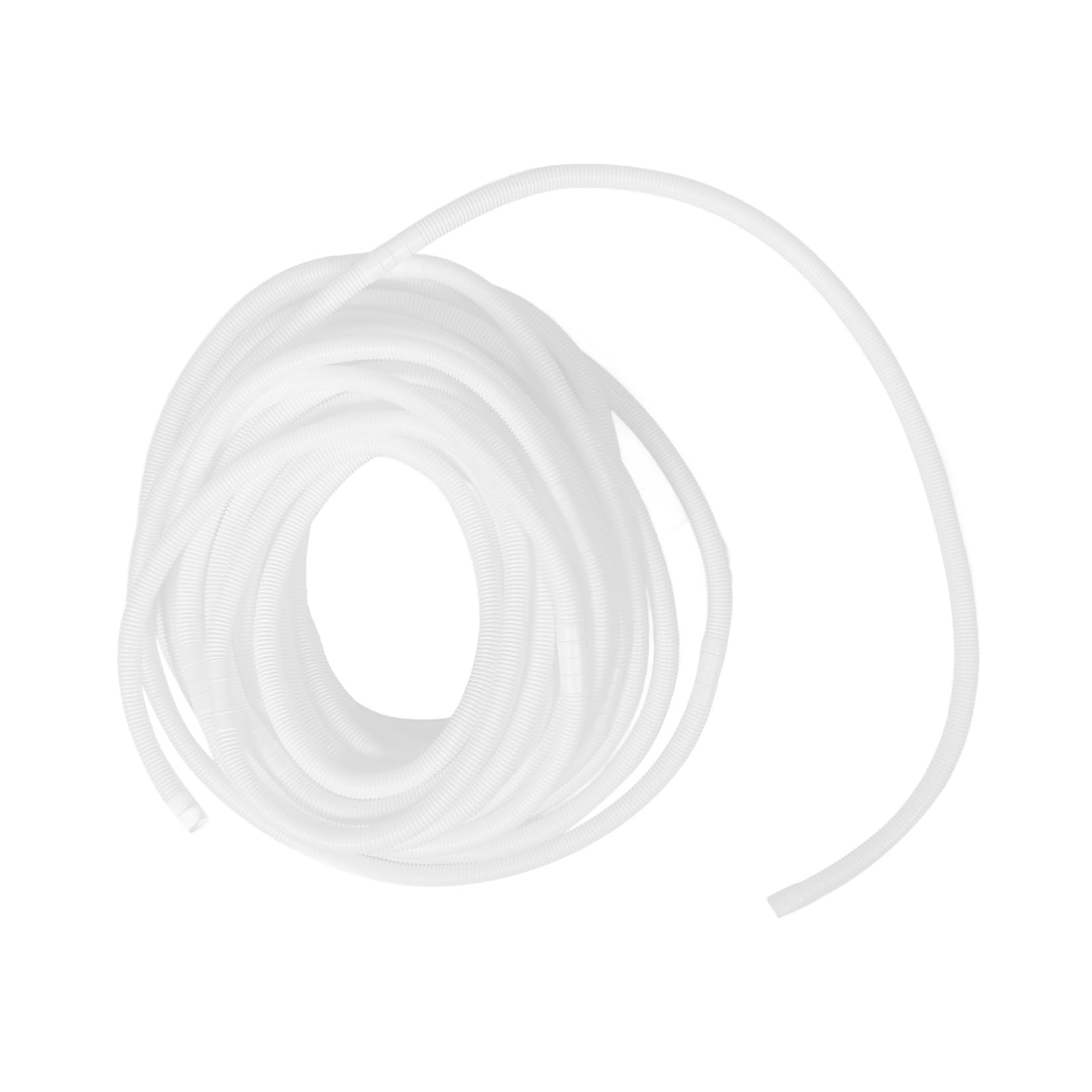 Tubo di Scarico Condizionatore Bianco Hdpe a Doppio Strato | Drenaggio Efficiente, Previene Accumuli, Atmosfera Estiva, Tubo Flessibile di Scarico e Fascetta
