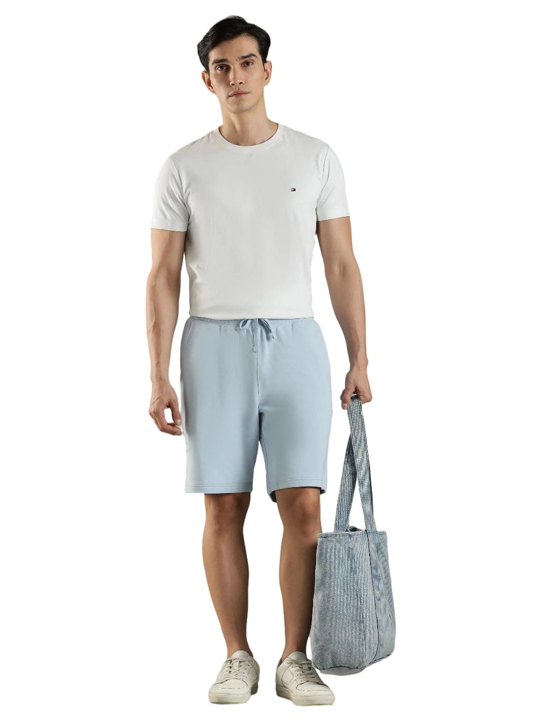 Regular fit Solid mid Rise Shorts-image-10
