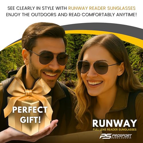 Image of proSPORT Reading Sunglass Tinted FULL LENS Sun Reader Glasses Aviator Large Men Women NOT BIFOCAL