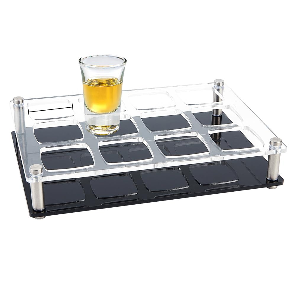 Support de plateau pour 12 verres à shot en acrylique transparent NBEADS