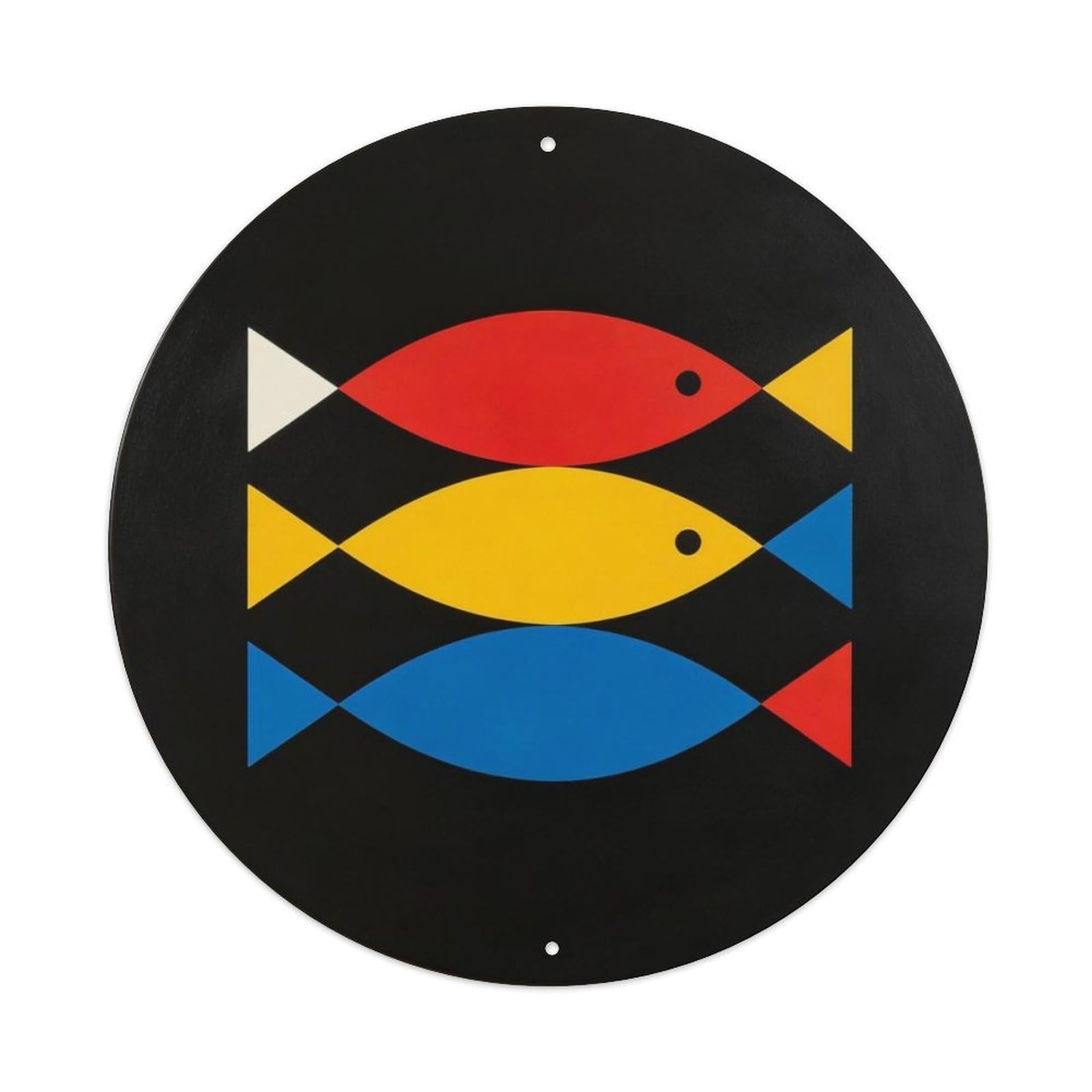Bauhaus Geometric Sardine Metal Tin Sign Plaque
