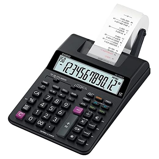 Casio HR-150RCE - Calculadora impresora, 6.5 x 16.5 x 29.5 cm, color negro