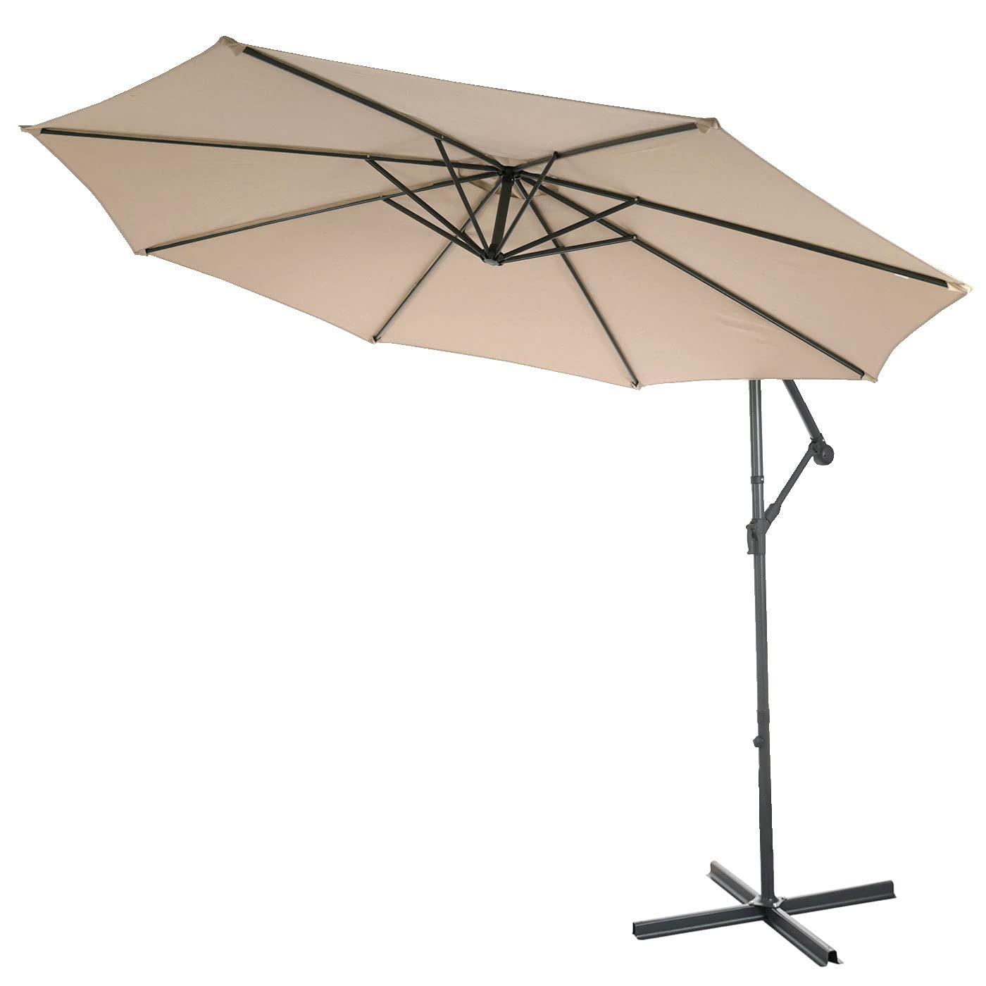 Mendler Acerra parasol przeciwsłoneczny, ochrona przed słońcem, Ø 3 m, możliwość pochylenia, poliester/stal, 11 kg